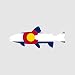 Colorado State Shaped Trout Sticker FA Graphix Vinyl Decal CO fly fishing fish