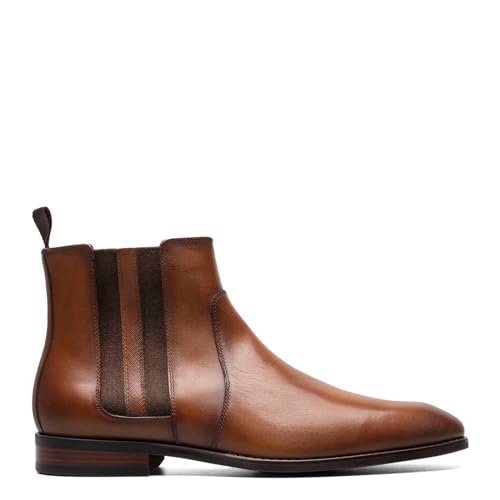 Stacy Adams Men's Kalen Chelsea Boot, Cognac, 142