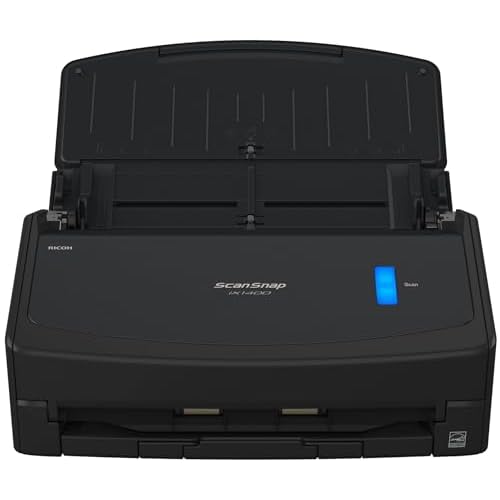ScanSnap iX1400 High-Speed Simple One-Touch Button Color Document, Photo & Receipt Scanner with Auto Document Feeder for Mac or PC, Black