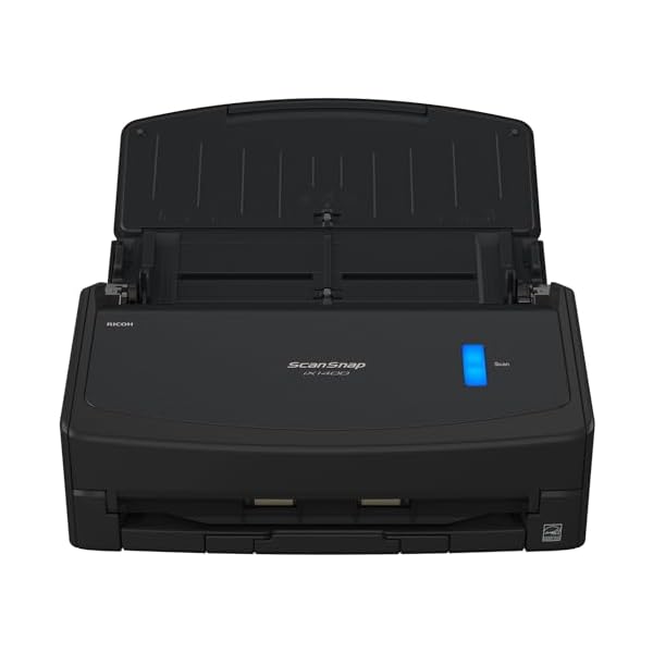ScanSnap iX1400 High-Speed Simple One-Touch Button Color Document, Photo & Receipt Scanner with Auto Document Feeder for Mac or PC, Black