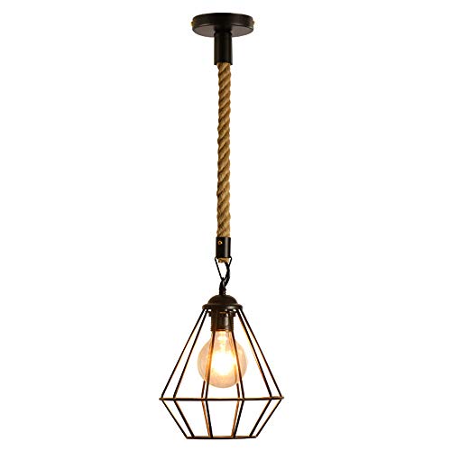 Lámpara de techo vintage E27 con diseño industrial para comedor y ambientes de estudio