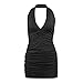 CBLARMIA Women's Casual Dresses,2025 Cute Bodycon Mini Dresses Wrap Backless Cutout Sundress Cocktail Party Club Tank Dress Fashion College Graduation Dress Maternity Clothes Black