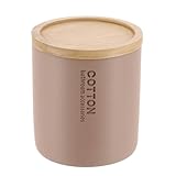 taupe Tendance - Wattedose polyresin Deckel Bambus - Cappuccino Bambus