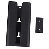 TOYANDONA Caja Organizadora de Papel Higiénico y Bolsas de Basura Montada Pared Diseño Vertical sin Taladro Dispensador Práctico y Soporte Múltiple para Baño y Cocina Color Negro Elegante