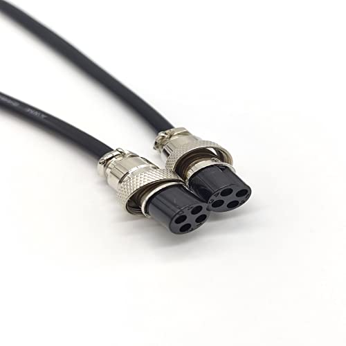 Conector cordón aviación GX16 hembra doble 4 pines 1M miniatura 3