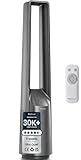 Pro Breeze Silent Bladeless Portable Tower Fan - Ultra Quiet Standing Air Circulator with Remote Control, Timer, 6 Speeds & LED Display