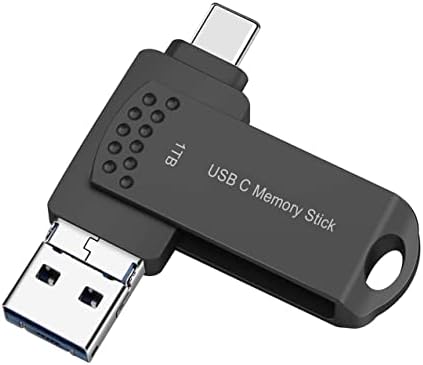 USB Flash Drive 1TB USB C Memory Stick Android Phone Photo Stick USB3.0 Thumb Drive Dual External Storage Richwell for Pad Pro USB C Android MacBook Pro Air Computer Black-1TB AZ