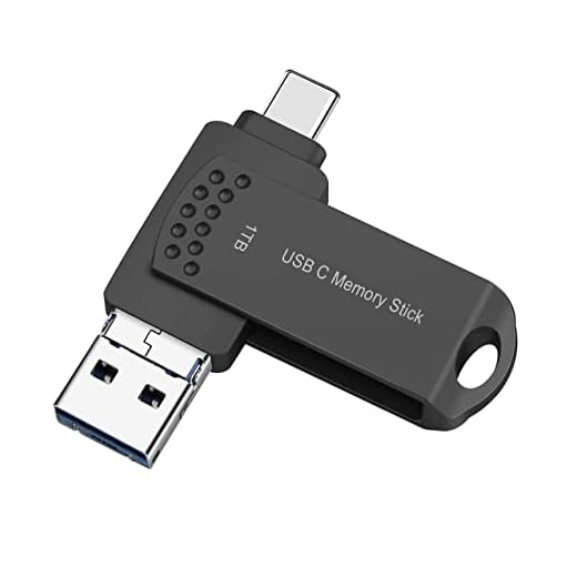USB Flash Drive 1TB USB C Memory Stick Android Phone Photo Stick USB3.0 Thumb Drive Dual External Storage Richwell for Pad Pro USB C Android MacBook Pro Air Computer Black-1TB AZ