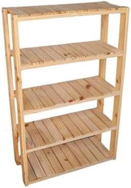 Estante Organizadora Para Plantas 5 Prateleiras Em Madeira Pinus - Suporte Para Va...