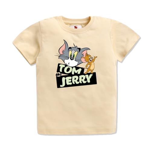 Image of Amazon Brand - Jam & Honey Boys Half Sleeve Graphic Printed T-Shirt | Round Neck | Regular Fit | Cartoon Characters (Available from 4-8 Years) (Pack of 3)