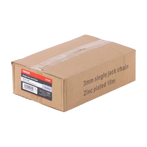 Chaîne à maillons simples zinguée 3mm x 10m pour fixations diverses - 3