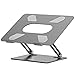 Laptop Stand, Boyata Laptop Holder, Multi-Angle Stand with Heat-Vent to Elevate Laptop, Adjustable Notebook Stand for Laptop up to 17 inches, Compatible for MacBook, HP Laptop and so on - Space Gray