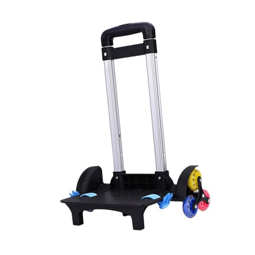 predolo Sac à Dos à roulettes en Alliage d'aluminium, Chariot pour Sacs à Dos, 6 Roues Chariots Pliable, Cartable pour Enfants avec roulettes pour La...