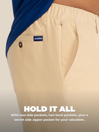 Image of Chubbies Everywear Men's Shorts - Mens Shorts Casual 6in Inseam, Elastic Waist, Water-Resistant, Zipper Pocket