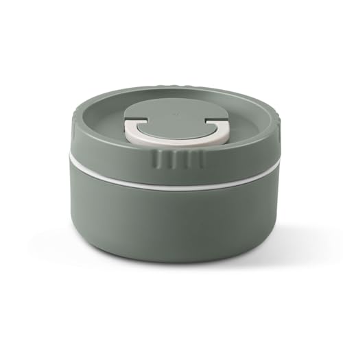 Image of Jaypee Plus Snackpac Airtight Leakproof Container 400 ml Lunch Box for School, Office, Ideal for Snacks and Meal, Keeps Food Hot & Fresh Inner Stainless Steel Easy to Carry Handle, Greenish Green