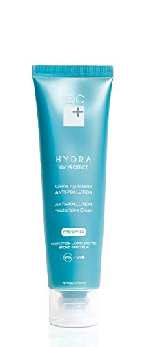 IDC Dermo Hydra SPF 30 UV Protect Cream | Daily Moisturizing Mineral Sunscreen for Face | Anti-Pollution Soothing Emulsion | All Skin Types | 1.7 fl. oz / 50 mL