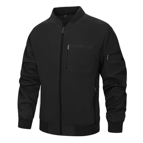 TOLOER Men's Lightweight Sportswear Jacket Full Zip Windproof Casual Windbreaker Jackets with Pockets2