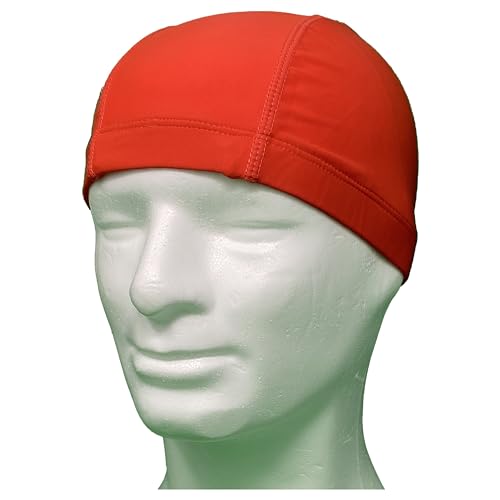 Gorros de natación Profesionales de Licra hipoalergénico sin látex ni Silicona – Gorro de Piscina Unisex - Acquagym para Adultos y jóvenes - Cantidad 1-20 - 50 Piezas (Cantidad 1 Pieza, Naranja) - imagen 2