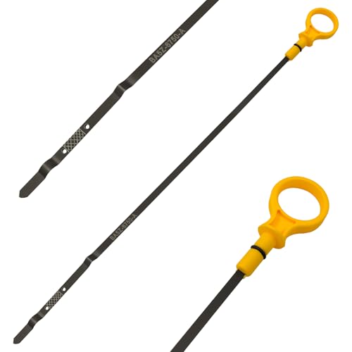 Image of BA5Z6750A Engine Oil Dipstick Indicator, Compatible with Ford Edge, Explorer, Flex, Lincoln MKS /MKT /MKX /MKZ, Fusion, Taurus, Mercury Milan /Sable Engine Oil Fluid Level Dip Stick Replace 917-369
