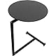 Kare Design Beistelltisch Easy Living Holz, Schwarz, 46cm Durchmesser, Rund, Mobiler Kaffeetisch, Modernes Design, Couchtisch, Wohnzimmertisch, Tischplatte Holz, Edelstahl, 63x46x46 cm (H/B/T)