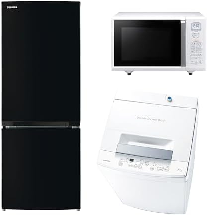 Amazon | 東芝【新生活3点セット】 冷蔵庫 153L + 洗濯機 4.5kg + 