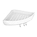 Stojak do przechowywania kuchni, Uchwyt do przechowywania do kąpieli Organizator Rack Uchwyt do przechowywania Półki Łazienka Trójkątna Prysznic Półka Corner Ssawka Pucharu Projekt (Color : White)