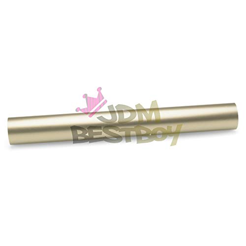 Jdmbestboy Free Tool Kit New Premium Matte Metallic Satin Pearl Champagne Gold Car Vinyl Vehicle Wrap Automotive Sticker Decal Wrapping Film With Bubble Free Air Release 4"X8" (10Cmx20Cm) Sample #TOP3