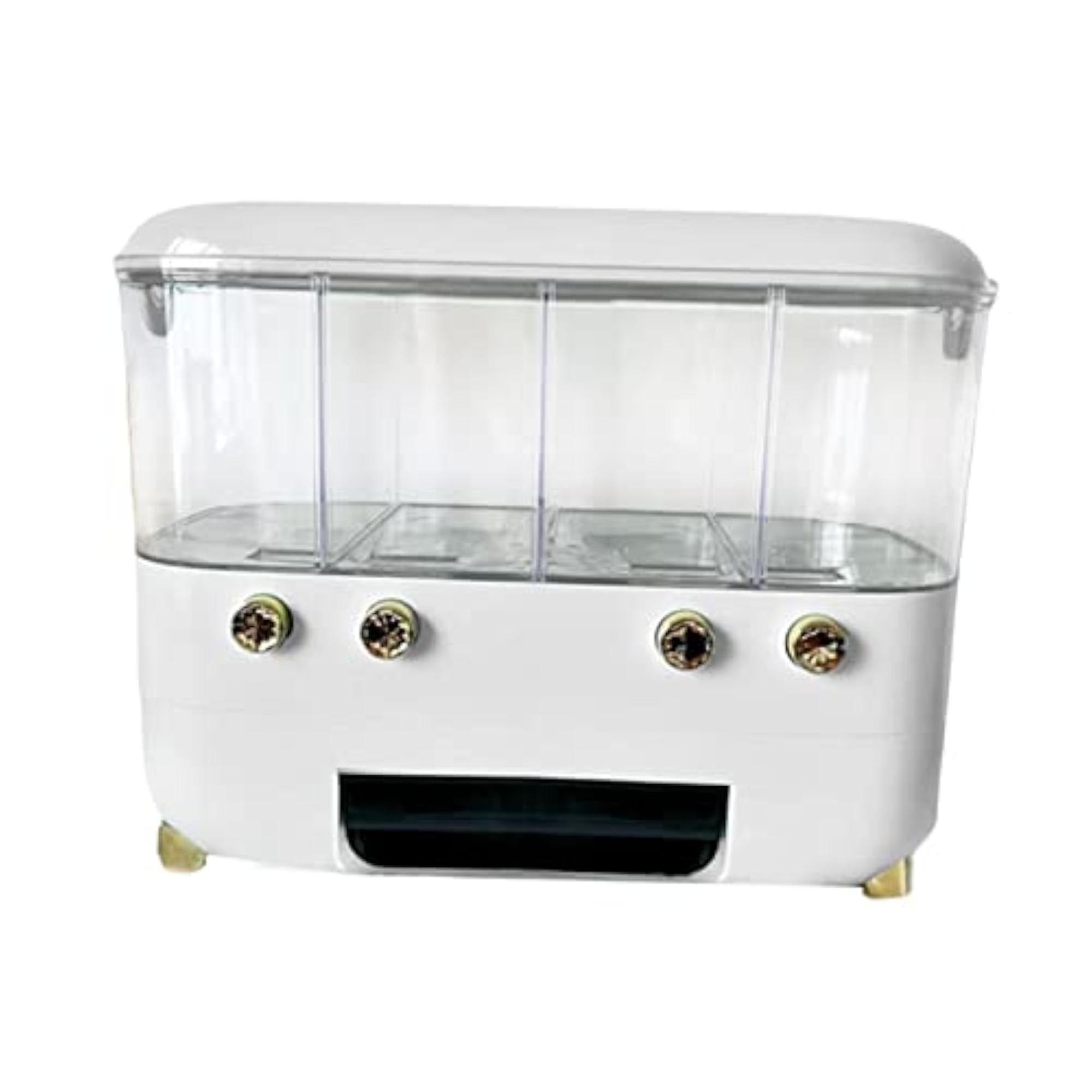 4-Grid Dry Food Dispenser Storage Container for Kitchen