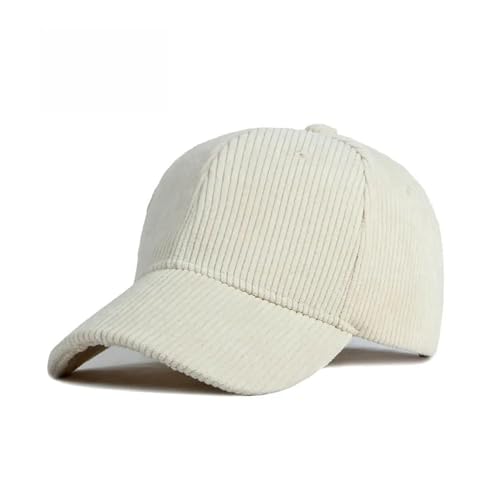 Gorra de béisbol de pana con cierre a presión cálida para otoño