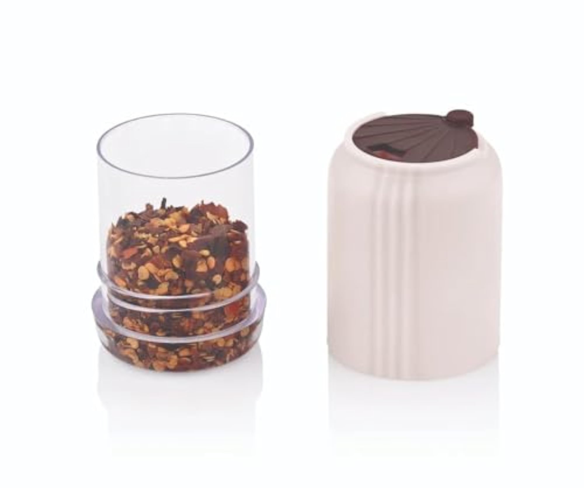 Round Spice Jar with Two Sided Sifter Cap, 100ml