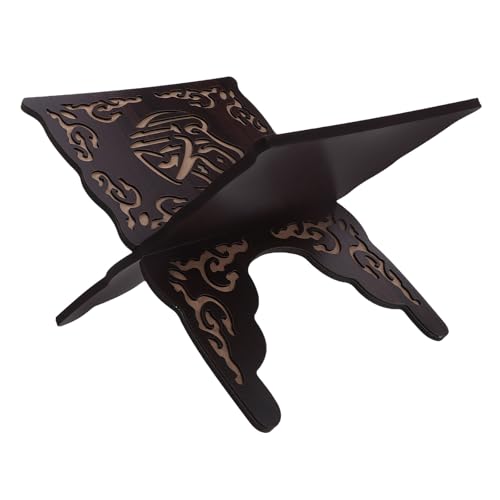 OFFSCH 折りたたみ式コーラン ブックホルダー 取り外し可能な木製 徒の祈り読書ホルダー ブックオーガナイザーラック ホームデコレーション 本棚 ブラック