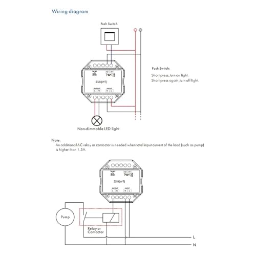 Interrupteur ca SS-B(WT) 2.4G gradation commande vocale et bouton poussoir