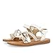 SANDALIAS BLANCAS DE PIEL PARA NIÑA CON BORDADOS DEER