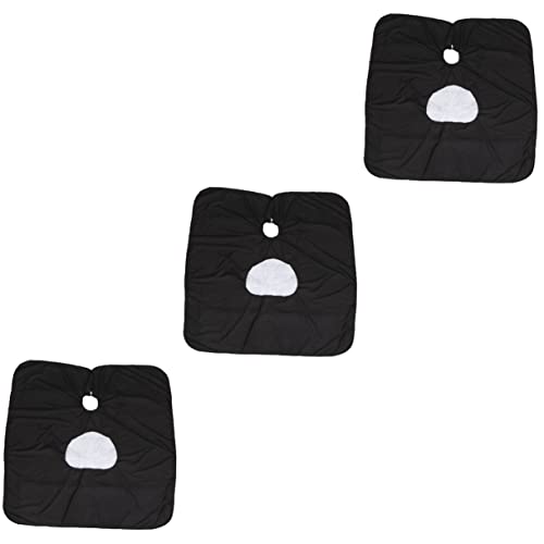 VILLCASE 3 Pçs Xale Preto Manto Preto Xampu Capa De Barbeiro Para Homem Avental De Barbeiro Capa De