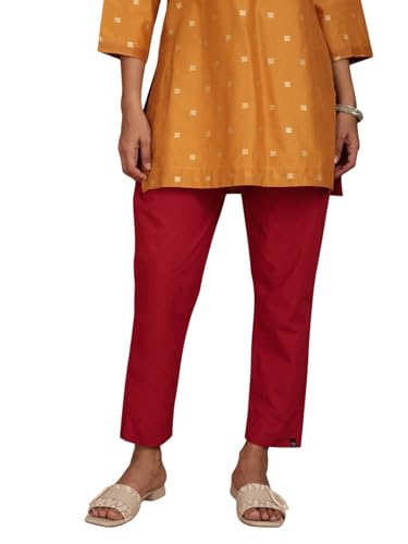 Image of TWIN BIRDS Women Cotton Kurti Pants | Straight Fit Ethnic Daily Trousers