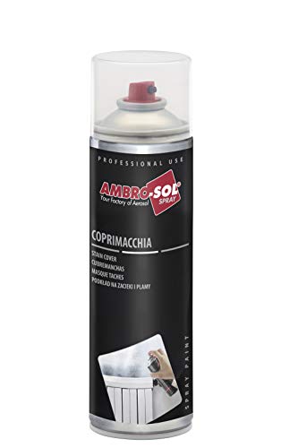 Ambro-Sol V500 cubre las manchas, cubre y defiende las paredes de las manchas más hostiles, secado muy rápido, bote de spray de banda estañada reciclable, 500 ml