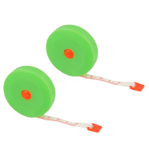 Aexit 2 x Tools & Home Improvement Retractable English Metric Ruler Tape Measuring Tool 1.5M Tape Measures 60 Inches