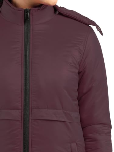 Image of CHKOKKO Women's Winter Quilted Jacket Wine Size L