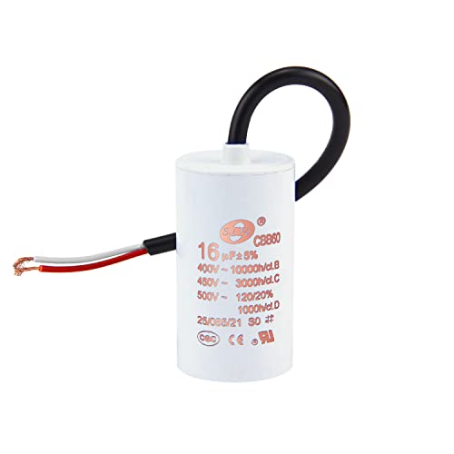 Vcocoal® CBB60 AC 450V Condensateur 16uF Filaire Moteur Lancez Demarrage SH Condensateur 50 / 60Hz Condensateur Volet Roulant