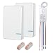 Thinkbee Funkschalter 230V Set - 2 Kabellose Funktaster + 1 Mini-Empfänger, Funk Lichtschalter für 1 Lampe von 2 Stellen, IP66 Sender, 433 MHz, 10A, 1000W, für Innen/Außen, zum Kleben oder Tragen