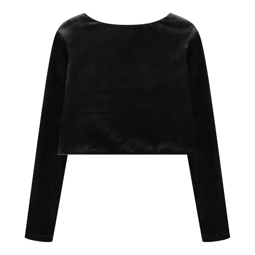 BOLEROSE Girls Long Sleeve Velvet Childrens Kids Sweater Bolero Shrug2