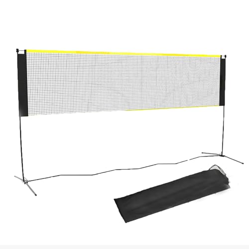 Filet de badminton pour jardin et intérieur avec poteaux réglables