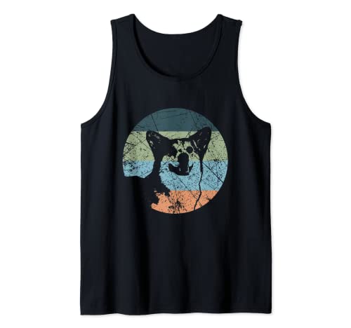 Silueta retro de perro – Vintage Pembroke Welsh Corgi Camiseta sin Mangas