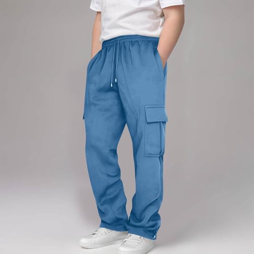 Cargo Sweatpants for Boys Casual Baggy Athletic Joggers Drawstring Elastic Waist Sweat Pants Clothes for Teen Boys2