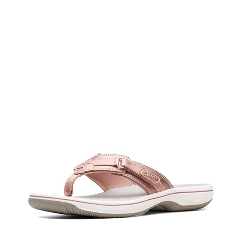 Clarks Breeze Sea, Chanclas Mujer, Rose Gold Synthetic, 35.5 EU