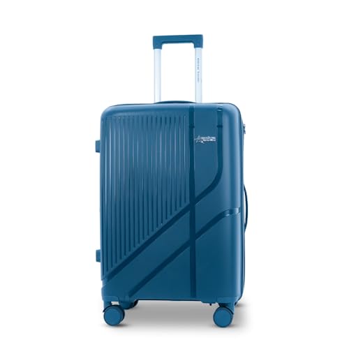 Image of AMERICAN TRAVELLER Poineer Trolley Bag | Expandable Travel Luggage Bag | Large Polypropylene Hardshell, Expandable, 8 Disc Wheels, TSA Type Lock