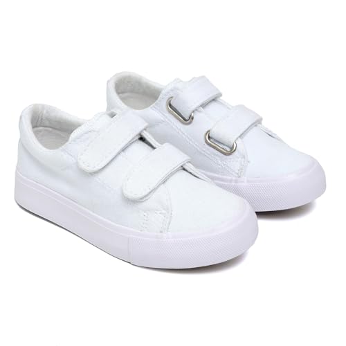 EMMA NEW YORK Toddler Sneakers Canvas Toddler Shoes for Girls and Boys, Hook and Loop Kid Sneaker...