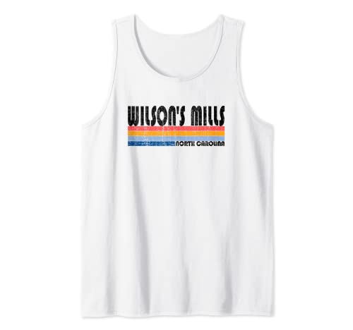 Wilson's Mills NC Hometown Pride Retro 70er 80er Jahre Stil Tank Top