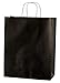 Thepaperbagstore 25 Bolsas De Papel De Colores, Reciclables Y Reutilizables, con Asas Retorcidas, Negro - Medianas 250x110x310mm