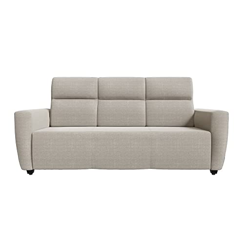 Image of Wakefit Sofa Set | 3 Year Warranty | Sofa 6 Seater, 6 Seater Sofa for Living Room, Wooden Sofa Set, Sofa Set 3+2+1 Seater - Belize(Omega : Pearl)